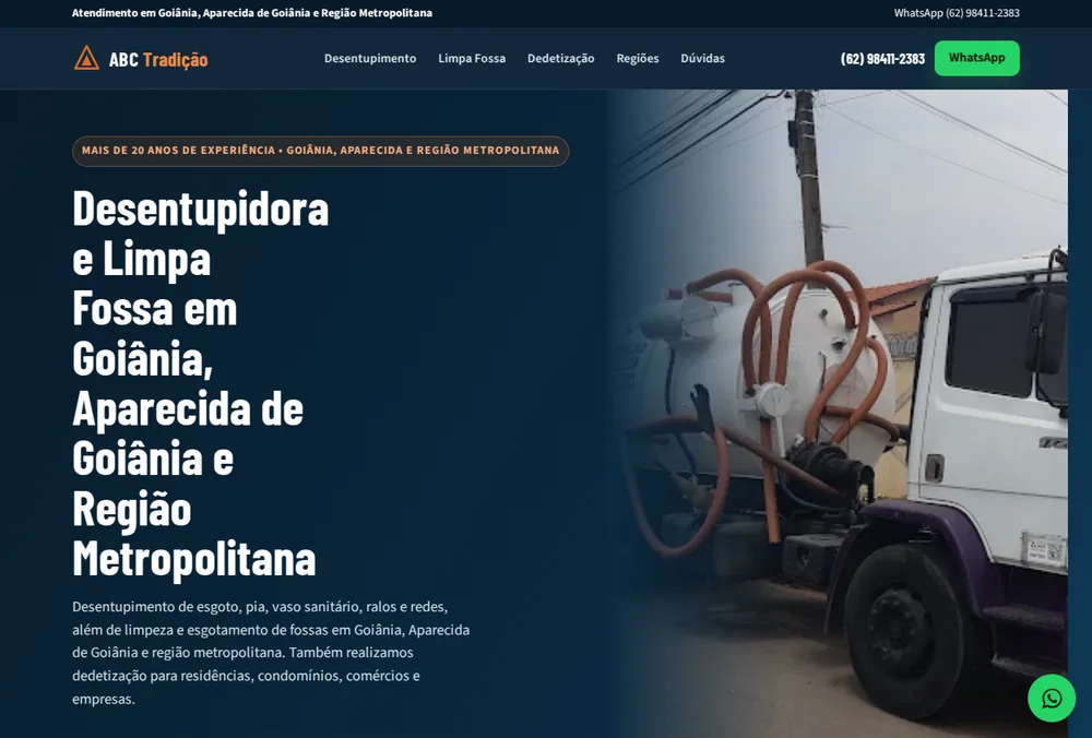 Projeto real: site ABC Tradição